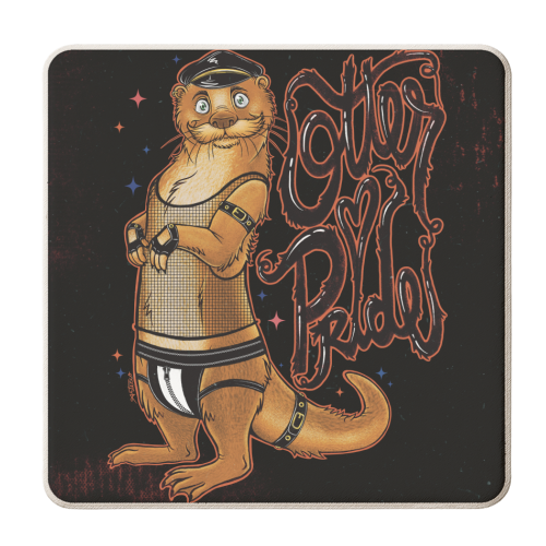Otter Pride - personalised beer coaster by ARTECCO