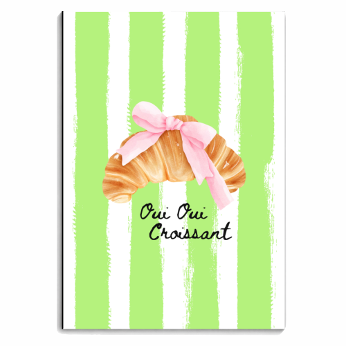 Oui Oui Croissant - personalised A4, A5, A6 notebook by Ms Doodle