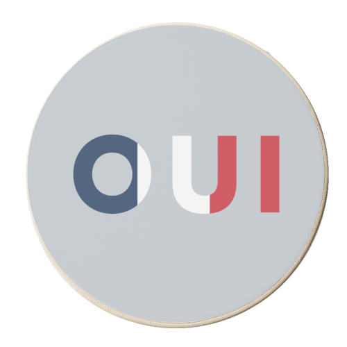 Oui - personalised beer coaster by The 13 Prints