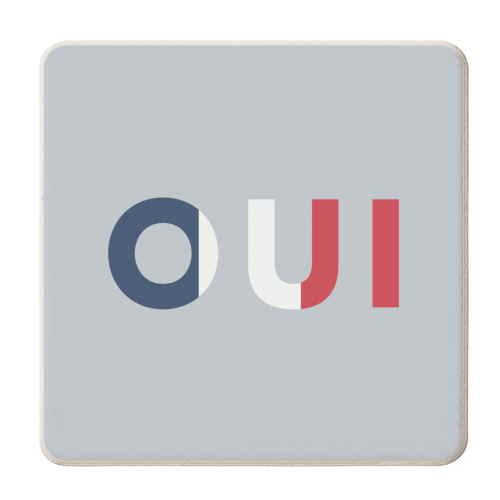 Oui - personalised beer coaster by The 13 Prints