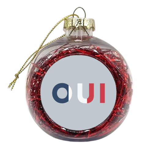 Oui - xmas bauble by The 13 Prints
