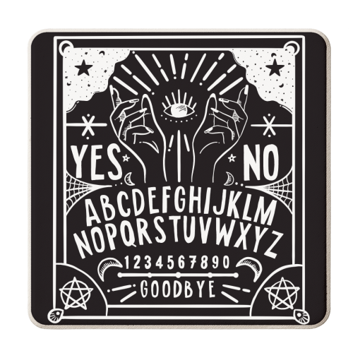 Ouija Boards - personalised beer coaster by Alice Palazon