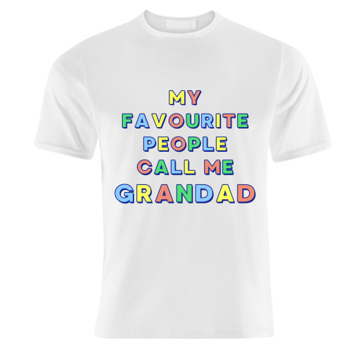Our Amazing Grandad - My Favourite People Call Me Grandad - unique t shirt by Nida Designs