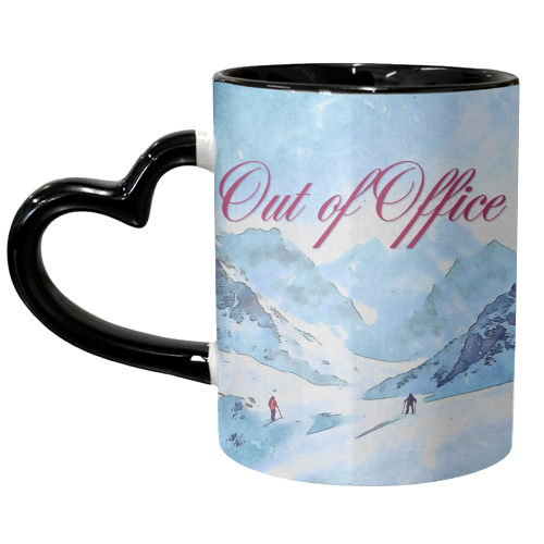 OUT OF OFFICE - SKIING - unique mug by AP