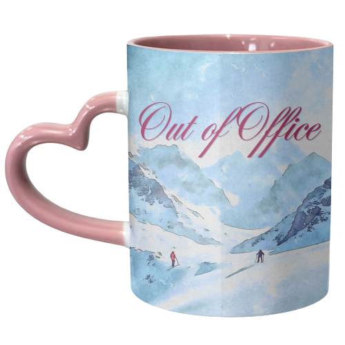 OUT OF OFFICE - SKIING - unique mug by AP