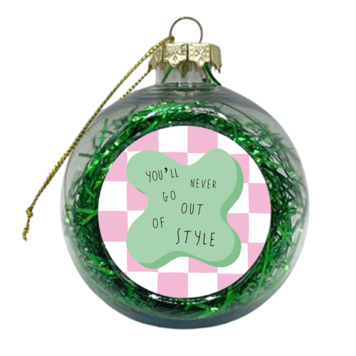Out Of Style - Swiftie Colour Pop - xmas bauble by Laura Lonsdale