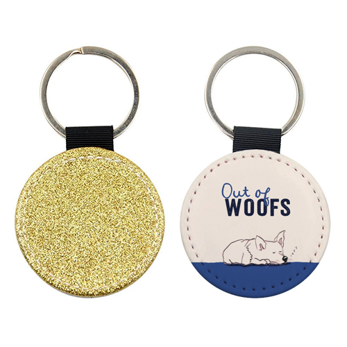 Out of Woofs cute dog print - keyring by Giddy Kipper