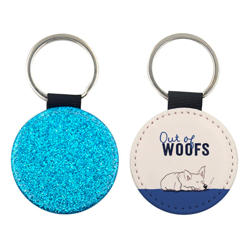 Out of Woofs cute dog print - keyring by Giddy Kipper