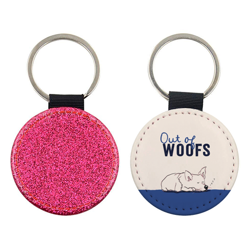 Out of Woofs cute dog print - keyring by Giddy Kipper