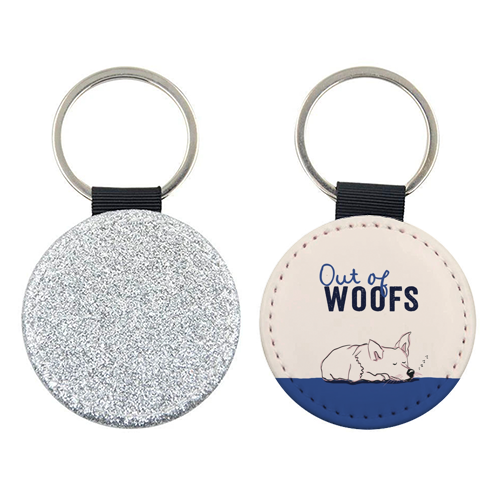 Out of Woofs cute dog print - keyring by Giddy Kipper