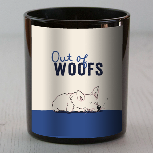 Out of Woofs cute dog print - scented candle by Giddy Kipper