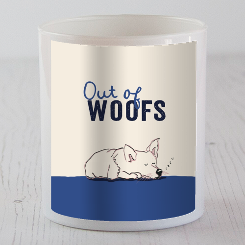 Out of Woofs cute dog print - scented candle by Giddy Kipper
