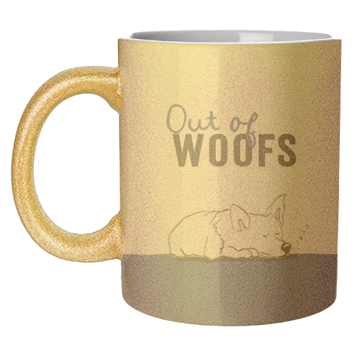Out of Woofs cute dog print - unique mug by Giddy Kipper