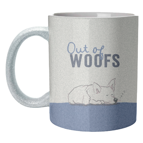 Out of Woofs cute dog print - unique mug by Giddy Kipper