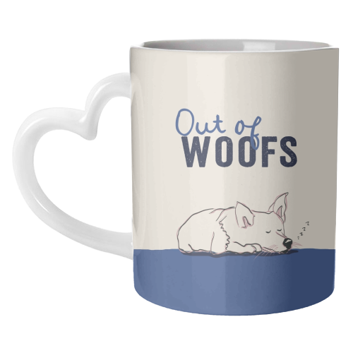 Out of Woofs cute dog print - unique mug by Giddy Kipper