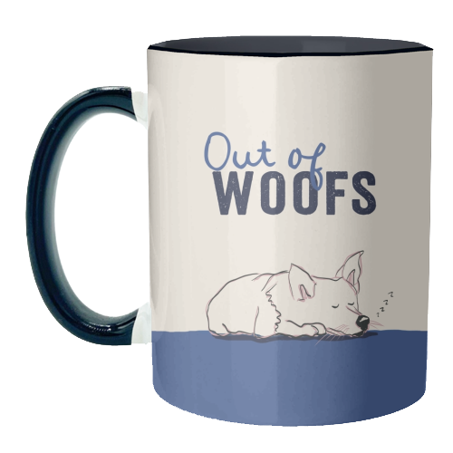 Out of Woofs cute dog print - unique mug by Giddy Kipper