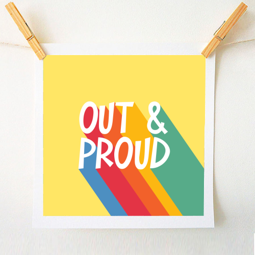 Out & Proud - A1 - A4 art print by Bev O'Connor