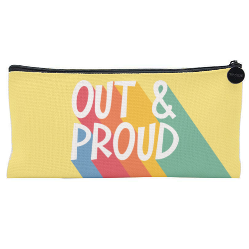 Out & Proud - flat pencil case by Bev O'Connor