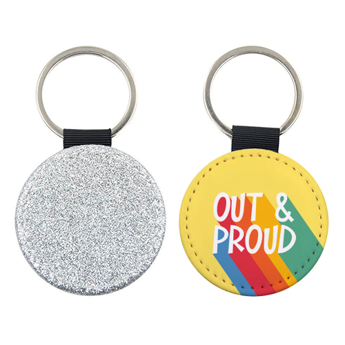 Out & Proud - keyring by Bev O'Connor