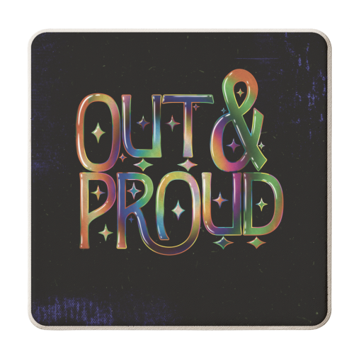 Out & Proud - personalised beer coaster by ARTECCO