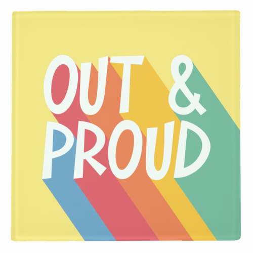 Out & Proud - personalised beer coaster by Bev O'Connor