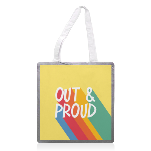 Out & Proud - printed canvas tote bag by Bev O'Connor