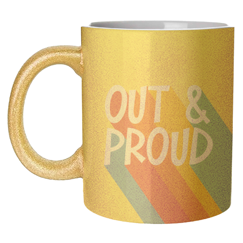 Out & Proud - unique mug by Bev O'Connor
