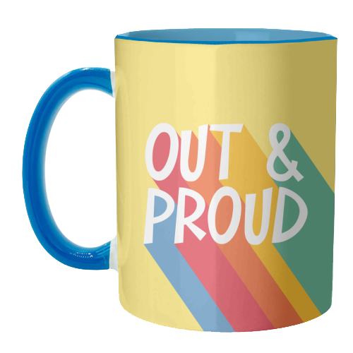 Out & Proud - unique mug by Bev O'Connor
