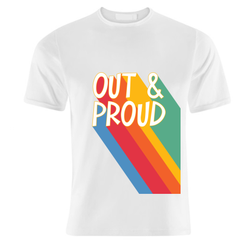 Out & Proud - unique t shirt by Bev O'Connor