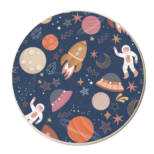 Outer space - personalised beer coaster by Mandy Kippax