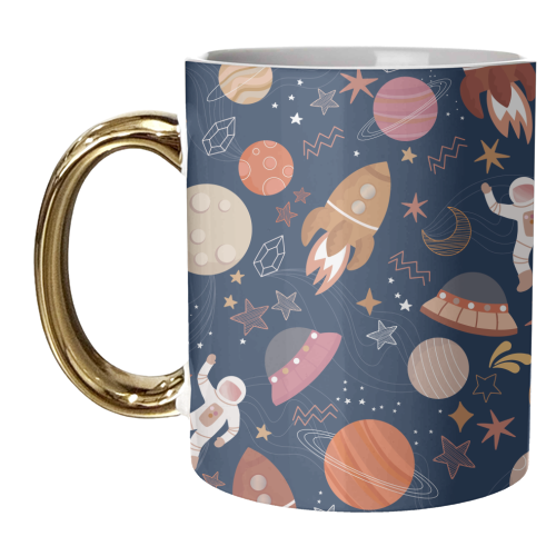 Outer space - unique mug by Mandy Kippax