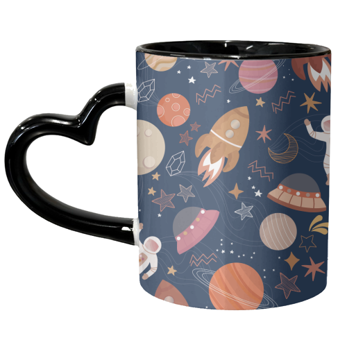 Outer space - unique mug by Mandy Kippax