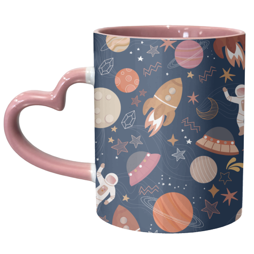 Outer space - unique mug by Mandy Kippax