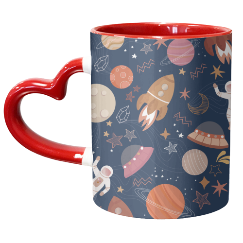 Outer space - unique mug by Mandy Kippax