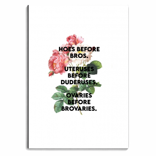 OVARIES BEFORE BROVARIES - personalised A4, A5, A6 notebook by Wallace Elizabeth