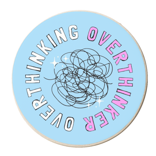 Overthinker Overthinking - personalised beer coaster by Lilly Rose