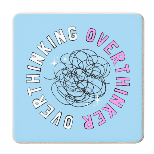 Overthinker Overthinking - personalised beer coaster by Lilly Rose