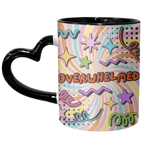 Overwhelmed - unique mug by Lilly Rose