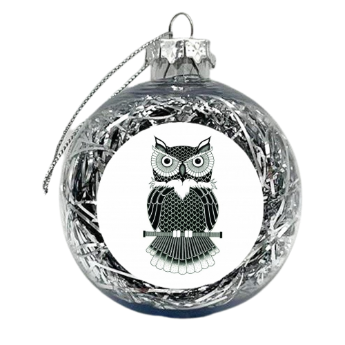 Owl - xmas bauble by rich banks