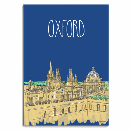 Oxford Skyline (dark blue) - personalised A4, A5, A6 notebook by Adam Regester
