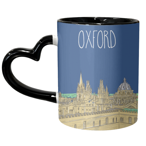 Oxford Skyline (dark blue) - unique mug by Adam Regester