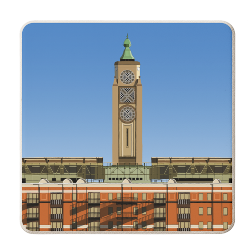 Oxo Tower - personalised beer coaster by Richard O'Neill