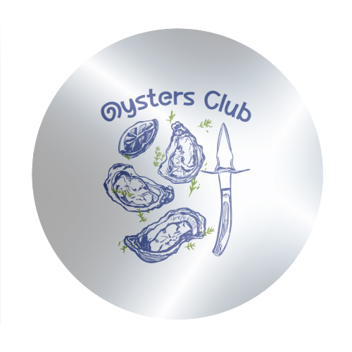 Oysters Club Doodle - Circle Sticker by EZbie