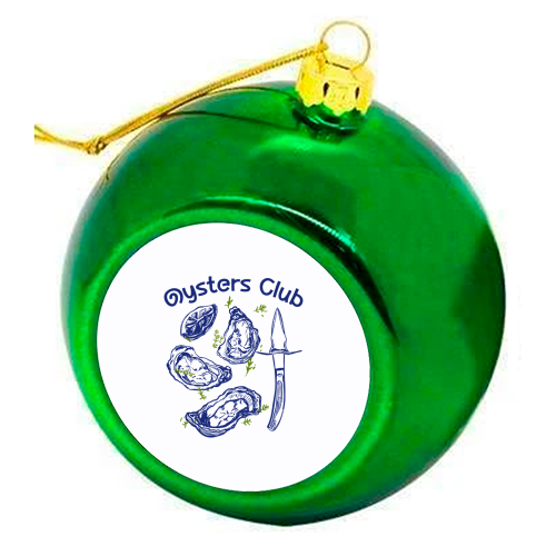 Oysters Club Doodle - colourful christmas bauble by EZbie