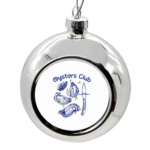 Oysters Club Doodle - colourful christmas bauble by EZbie