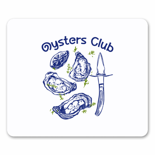 Oysters Club Doodle - mouse mat by EZbie