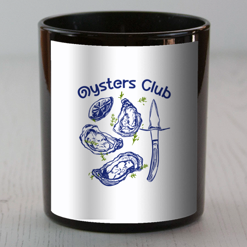 Oysters Club Doodle - scented candle by EZbie