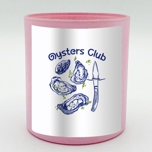 Oysters Club Doodle - scented candle by EZbie