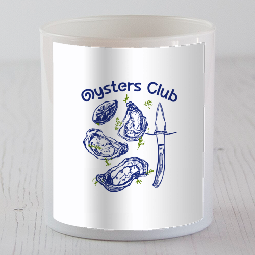 Oysters Club Doodle - scented candle by EZbie