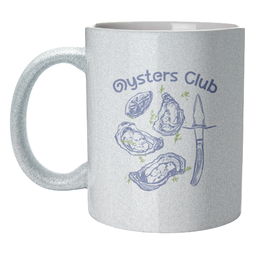 Oysters Club Doodle - unique mug by EZbie